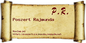 Poszert Rajmunda névjegykártya